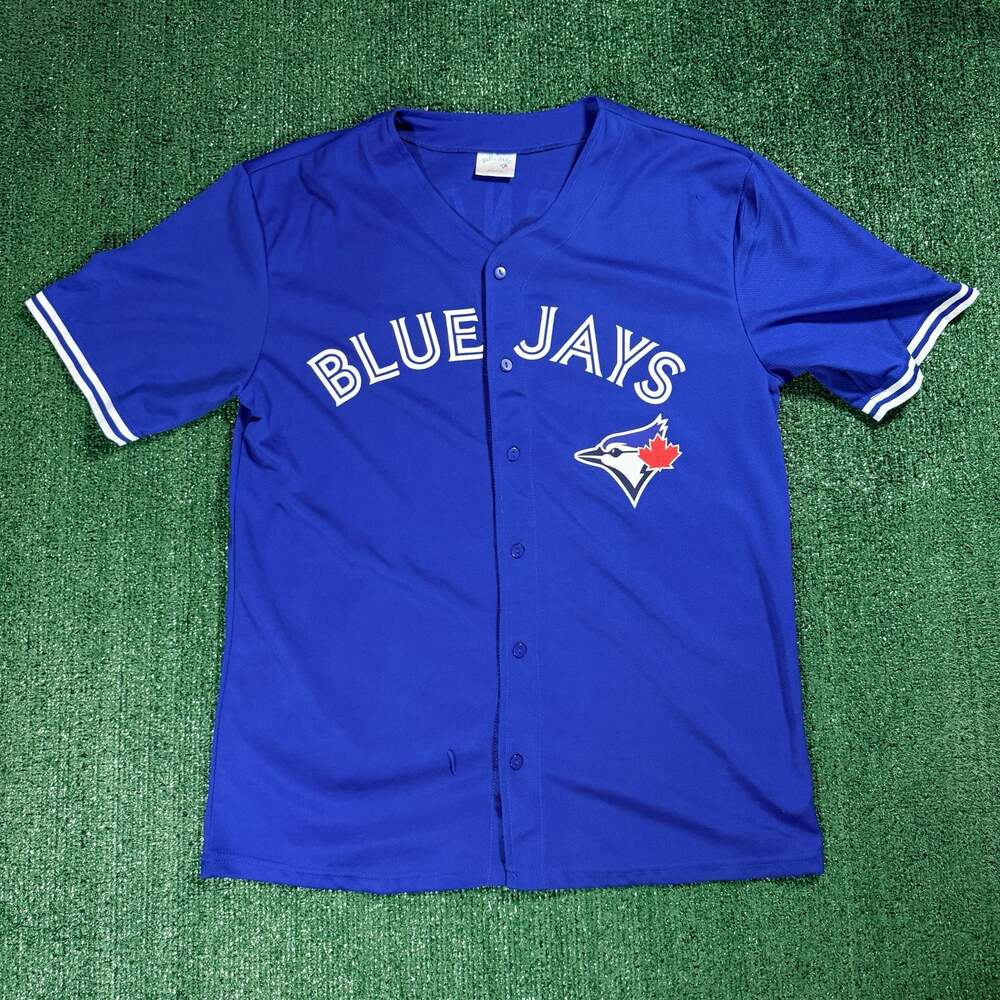 Blue Jays Encarnacion #10 Royal Baseball Jersey Men's Size XL